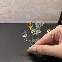Mini Glass Flower Vase Set