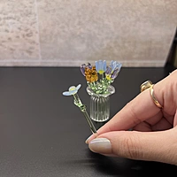 Mini Glass Flower Vase Set