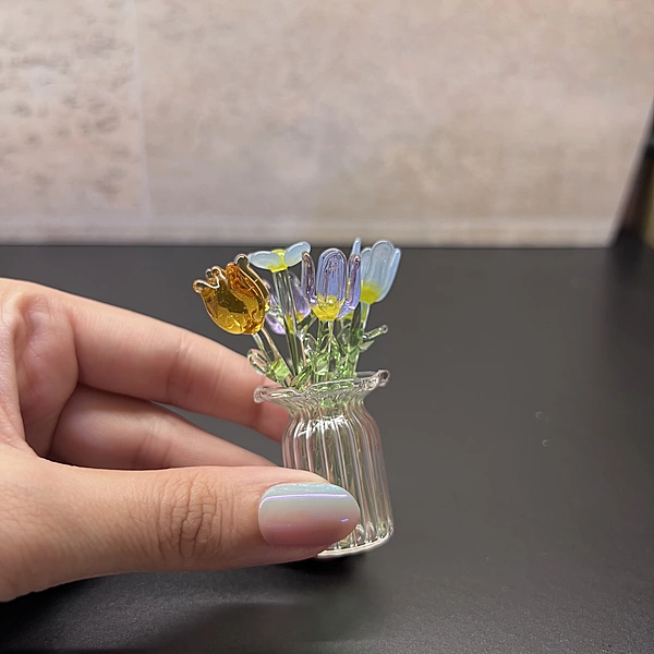 Mini Glass Flower Vase Set