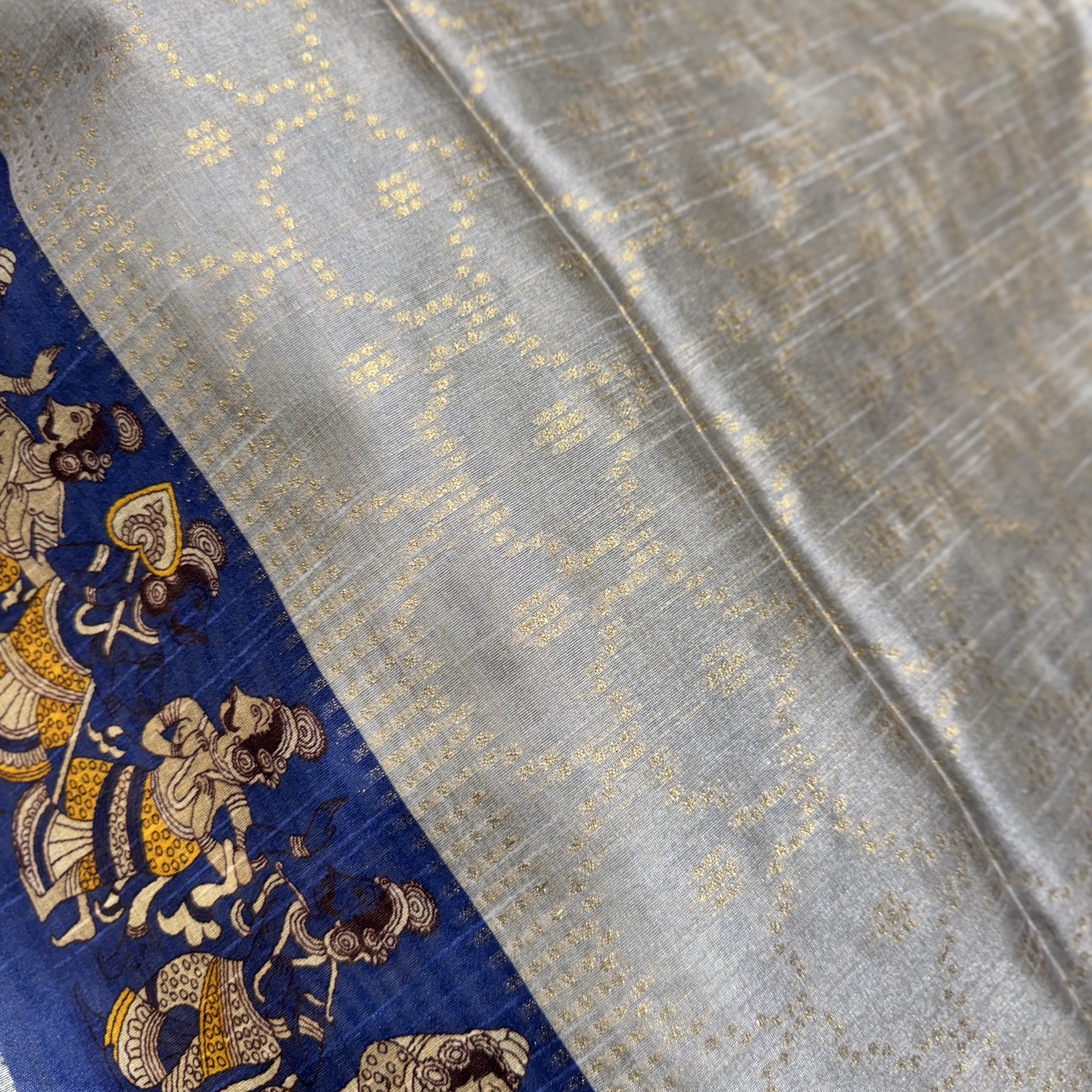 Silver Gray Chaapa Tussar