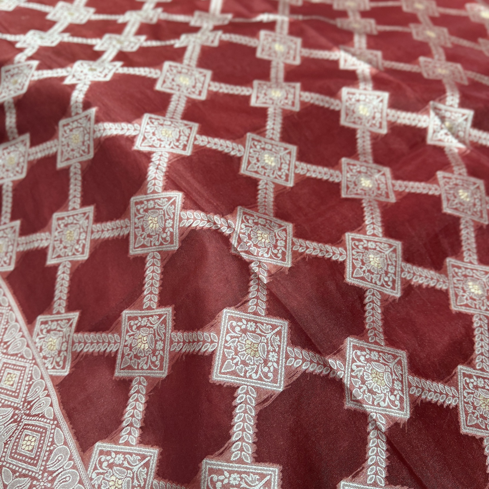 Madder Red Banarasi Saree