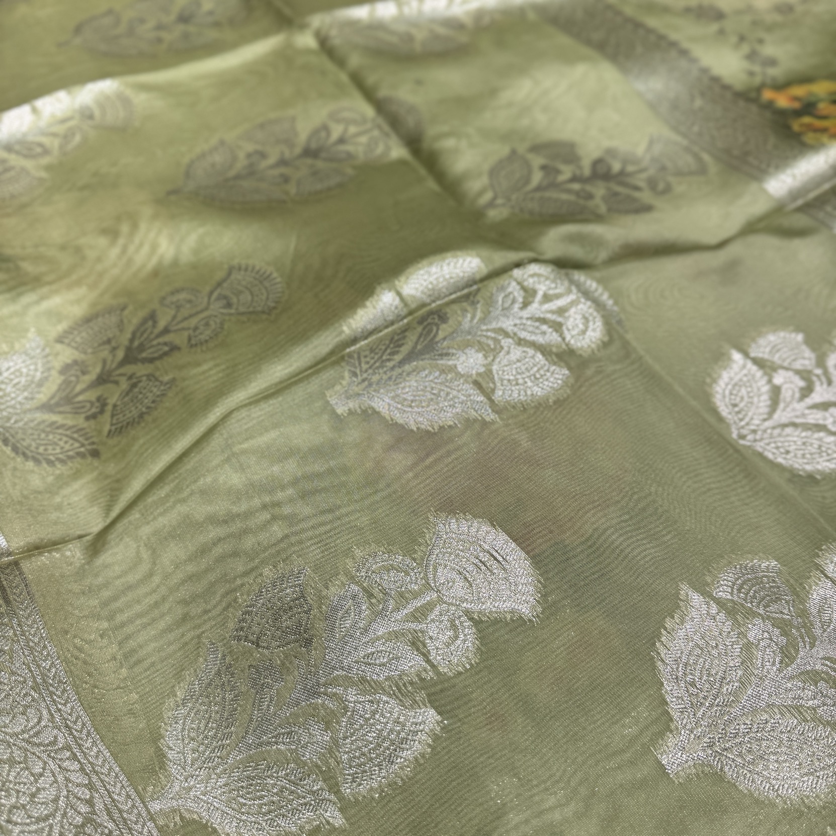 Grass Green Organza Saree