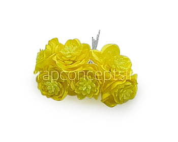 Glitter Flower -Yellow