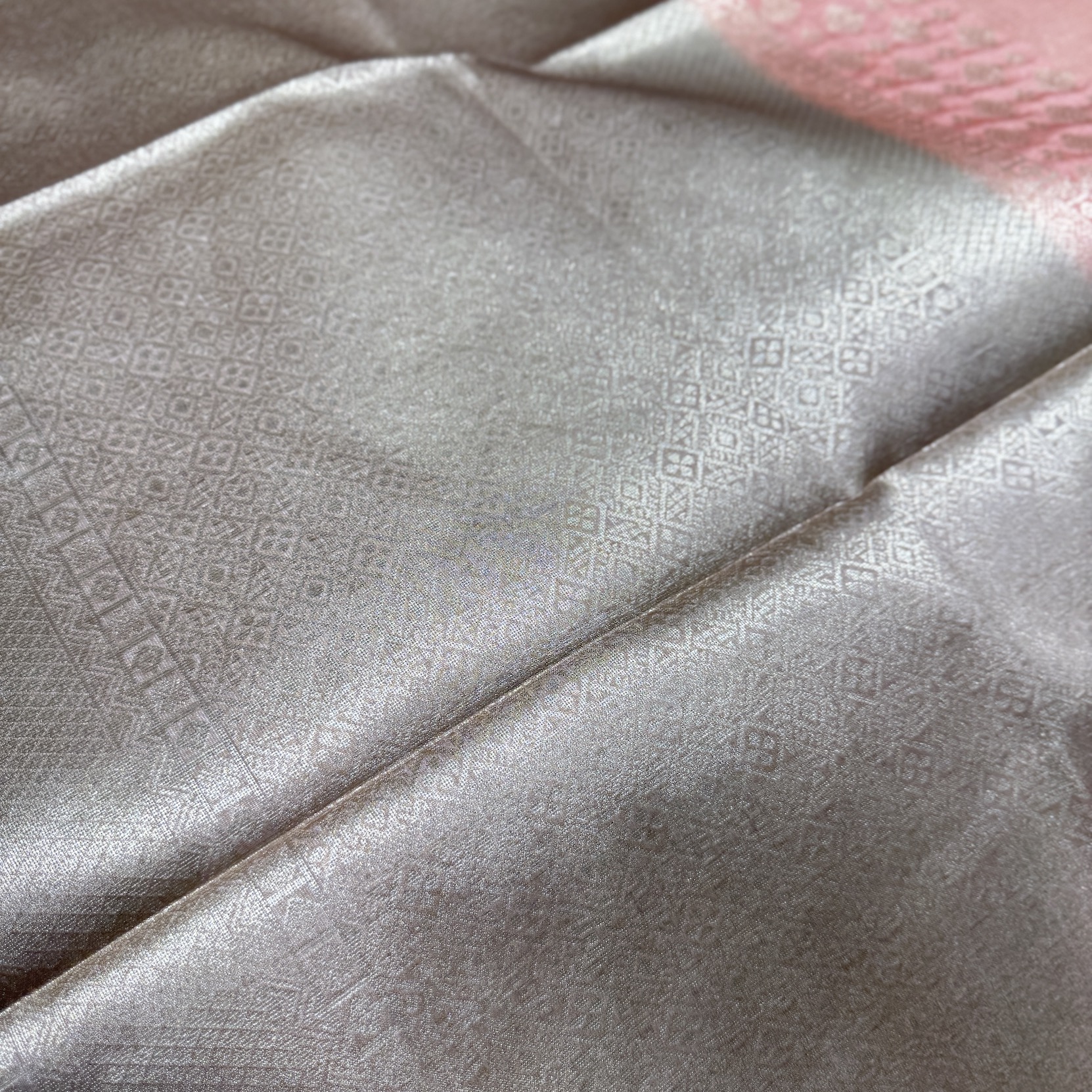 Vintage Peach Tussar Saree