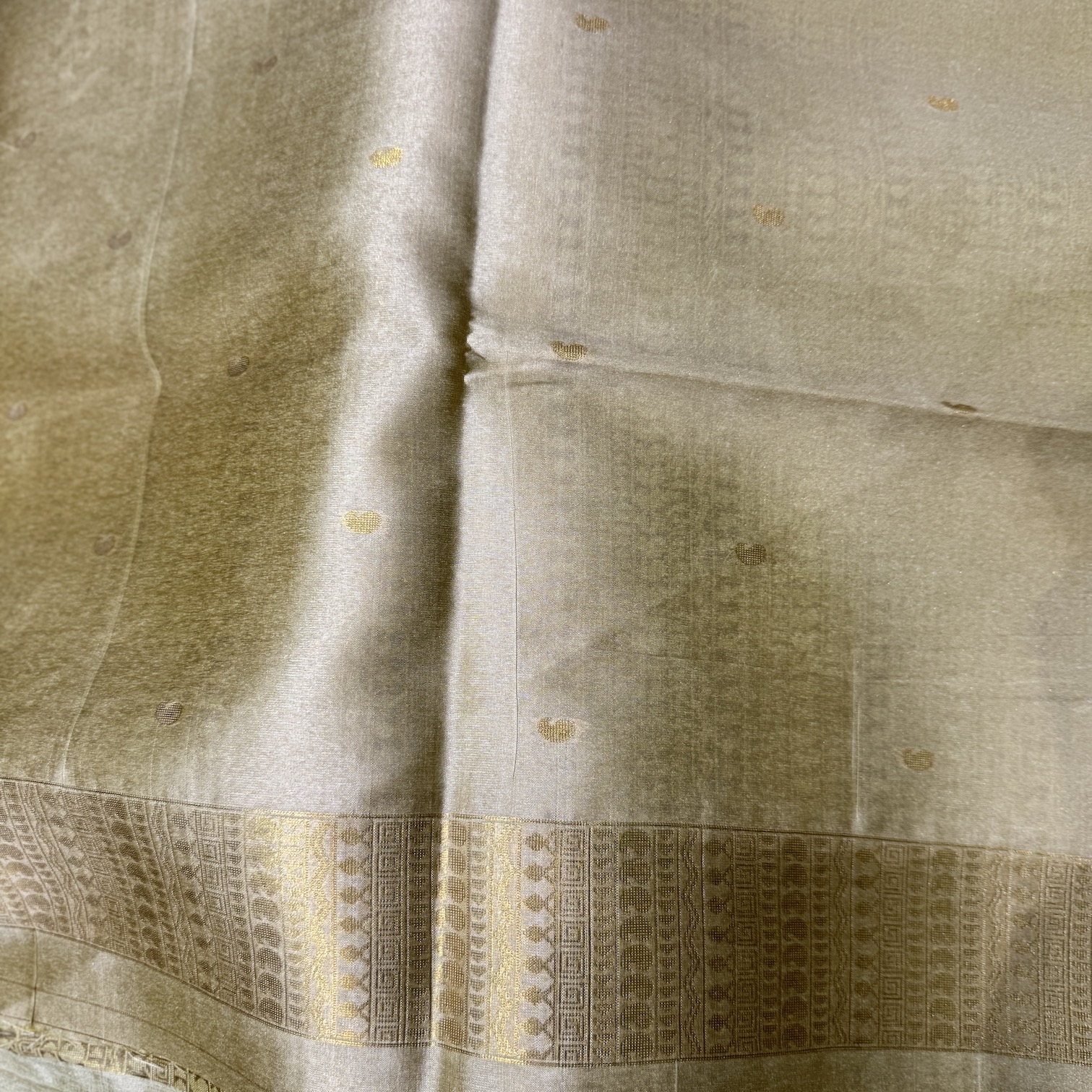 Vintage Gold Tussar Saree