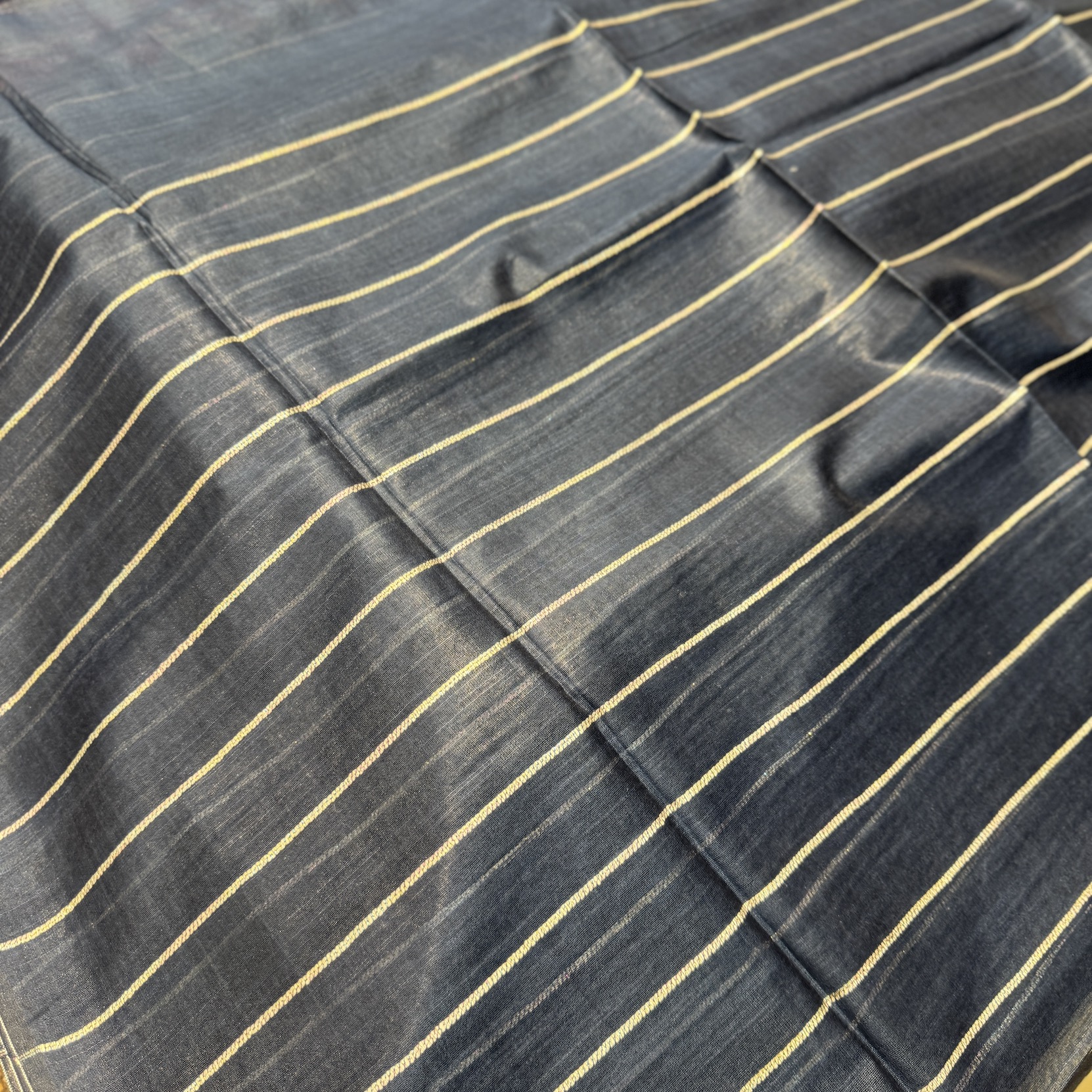 Platinum Blue Tussar Saree