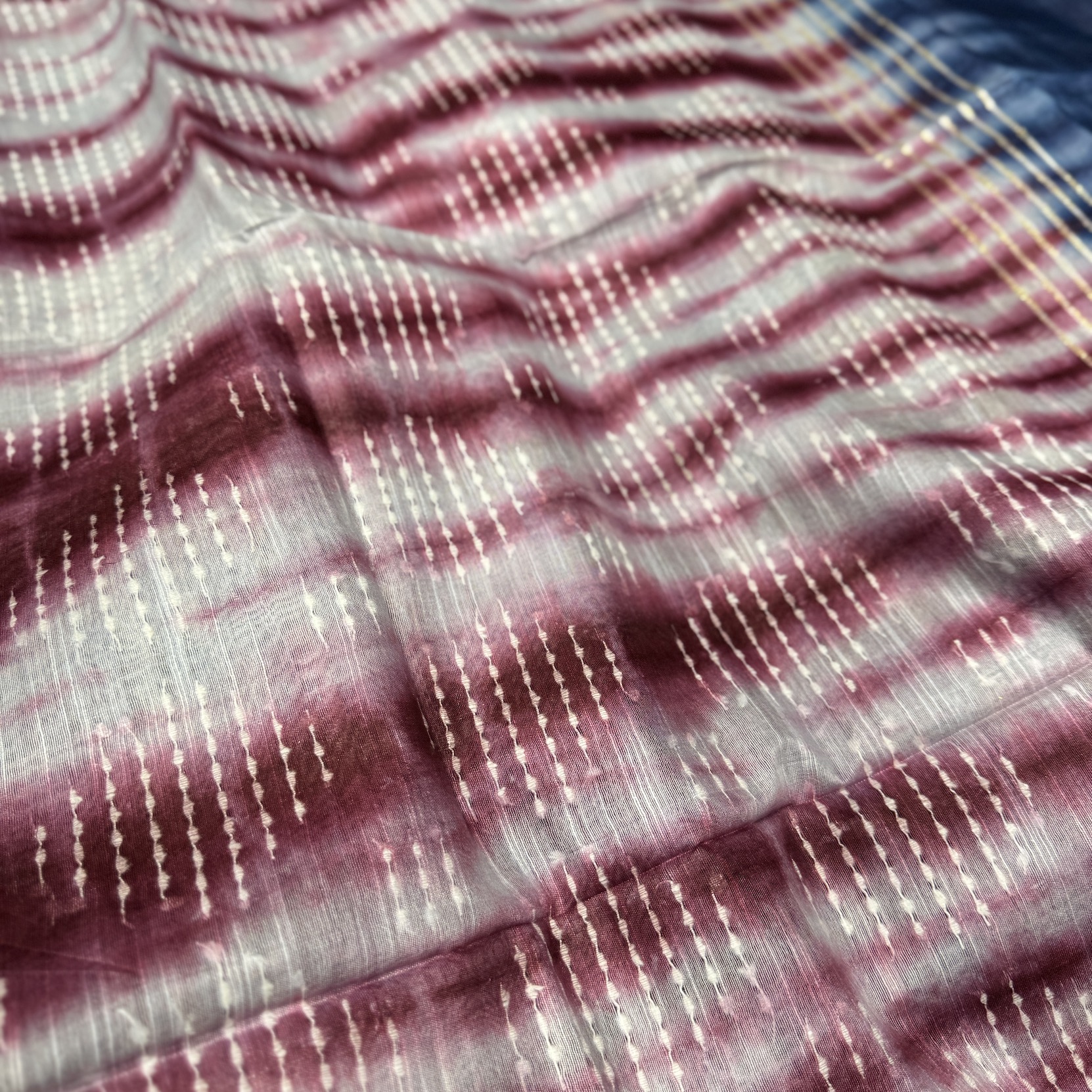 Platinum Blue Tussar Saree