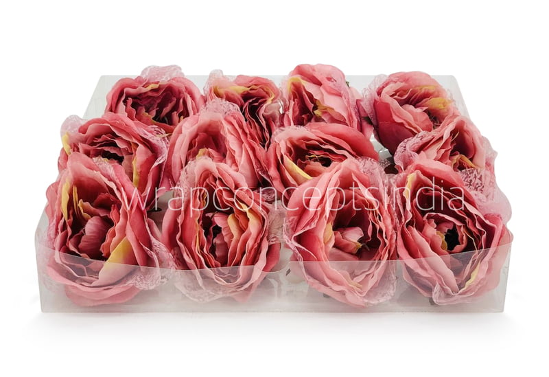 Peony - Strawberry with net layering