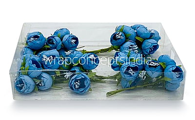 Peonies on stick-Sky Blue