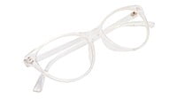 Female Large Cat Eye Spectacle Frame. Transparent Frame