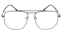 Unisex Large Pentagon Spectacle Frame. Grey Color Frame