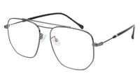 Unisex Large Pentagon Spectacle Frame. Grey Color Frame