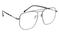 Unisex Large Pentagon Spectacle Frame. Grey Color Frame