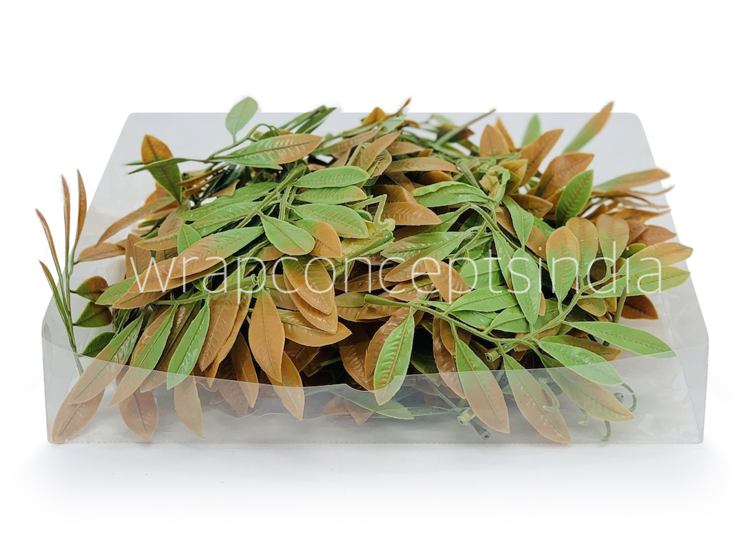 Acacia Leaves Green & Brown Shaded