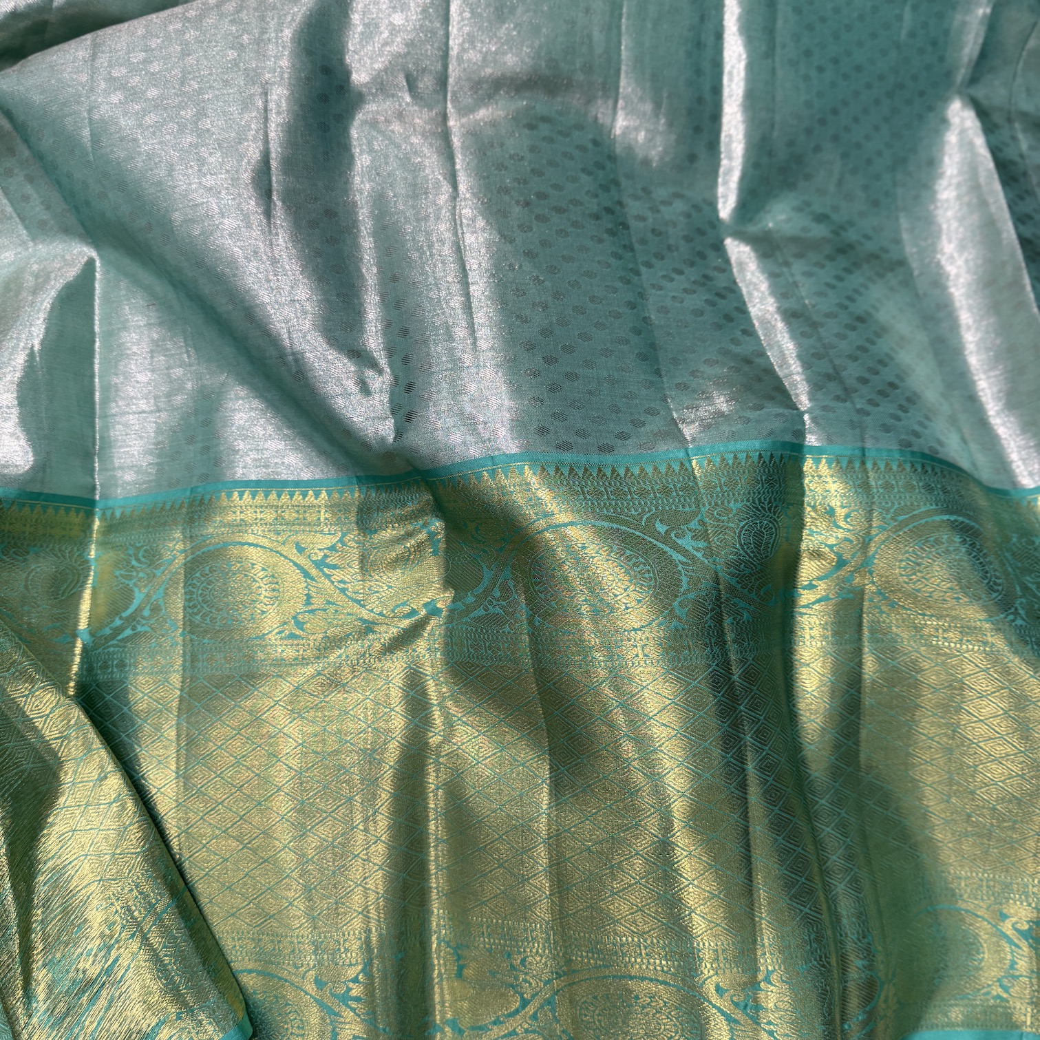 Pastel Kanjivaram Tissue Saree
