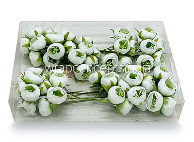 Peonies on stick-White