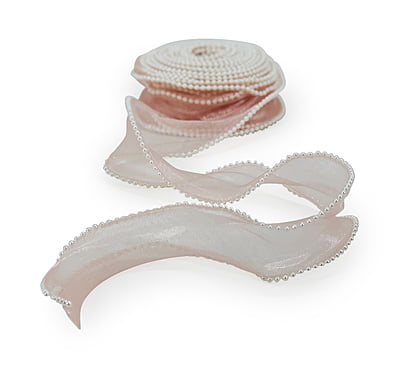 Sheer Ribbon with Pearl Edges