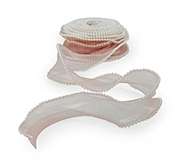 Sheer Ribbon with Pearl Edges-4 cms