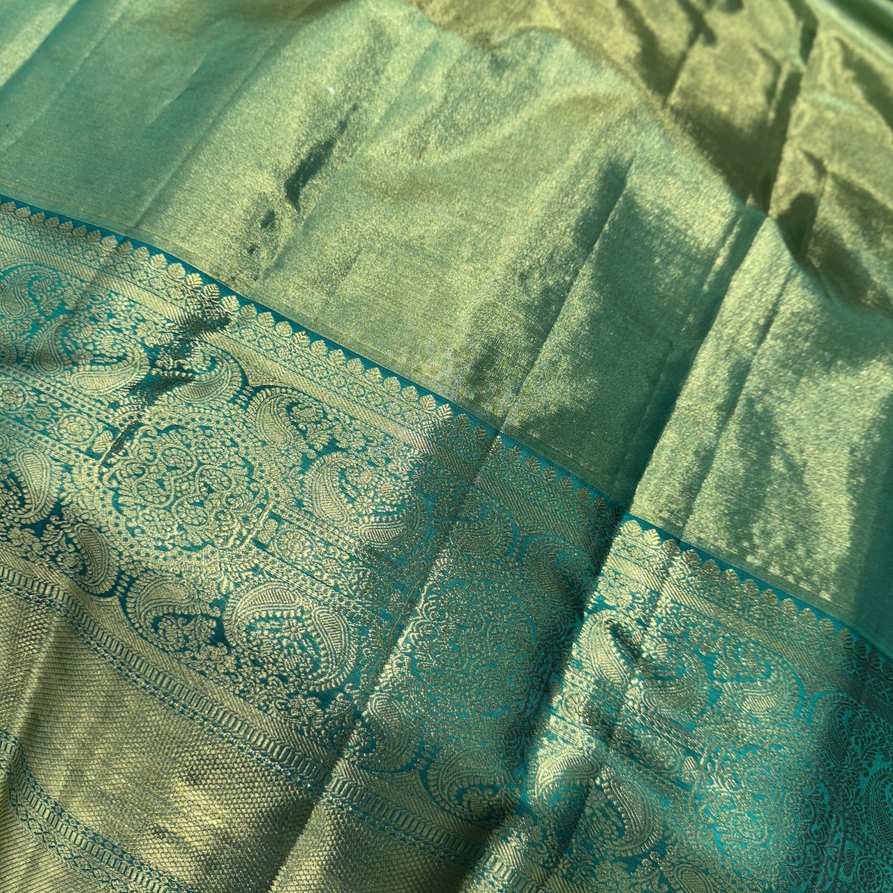 Orange Kanjivaram Tissue