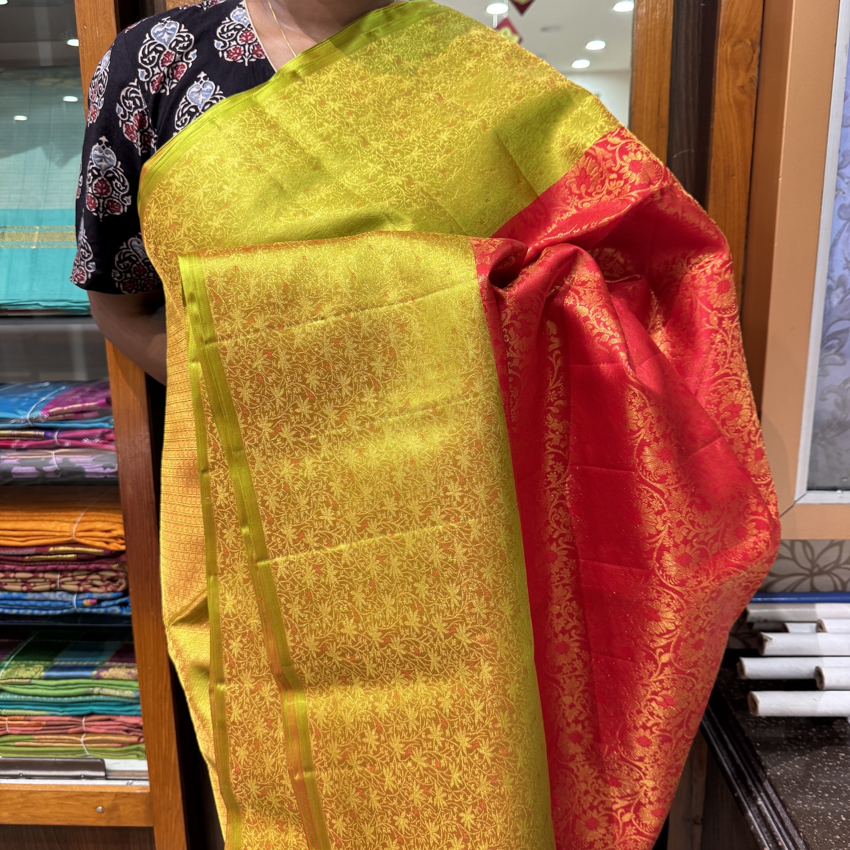 Chilli Red Soft Silk Saree