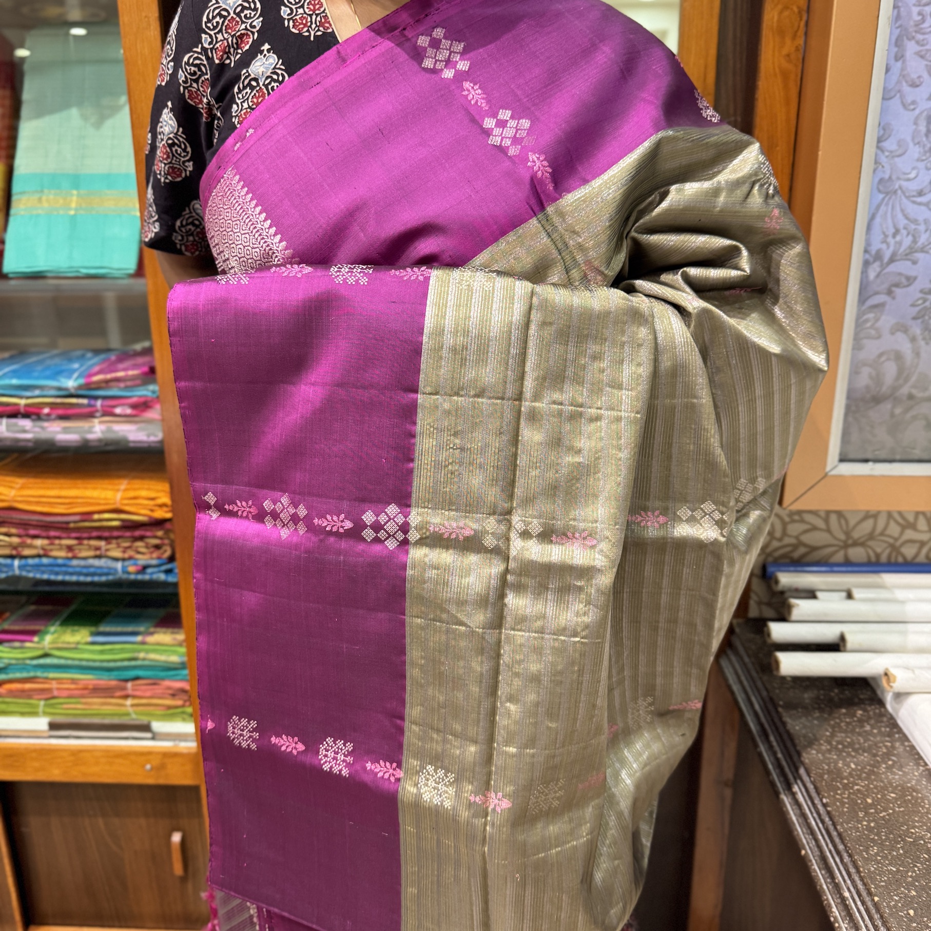 Elaichi Green Soft Silk Saree