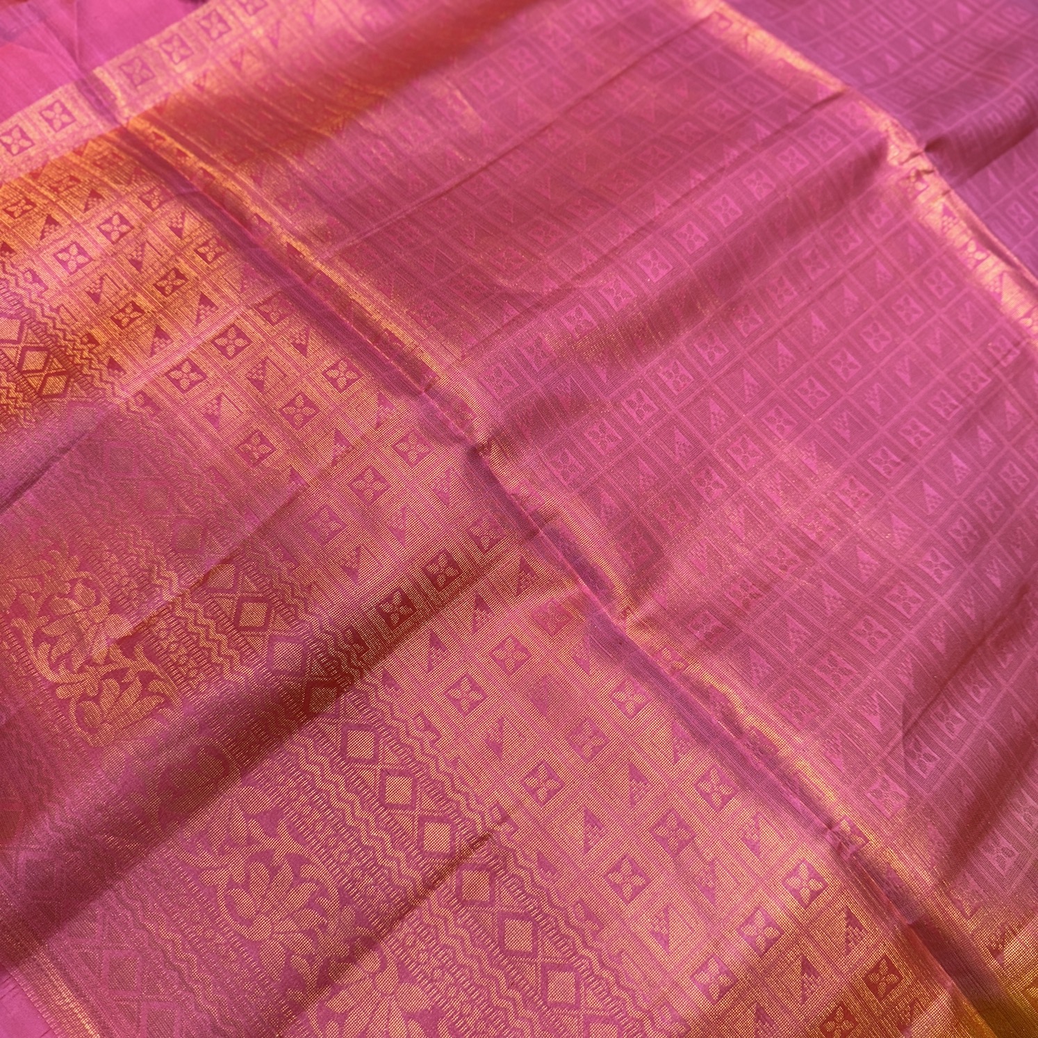 Ochre Yellow Soft Silk Saree