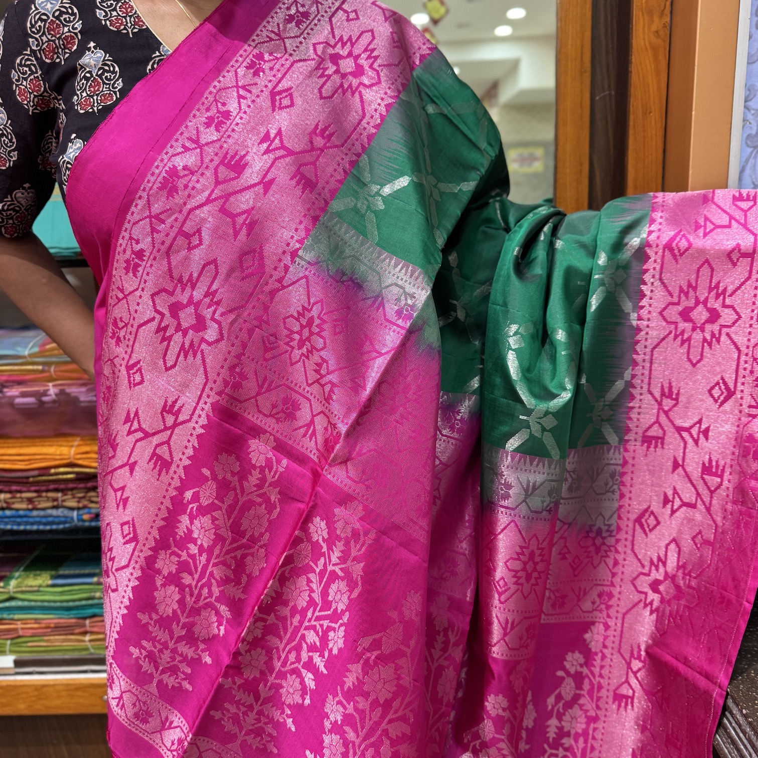 Leaf Green Soft Silk Saree