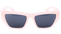 Female Large Rectangular Sunglasses. Light Pink Color Frame.