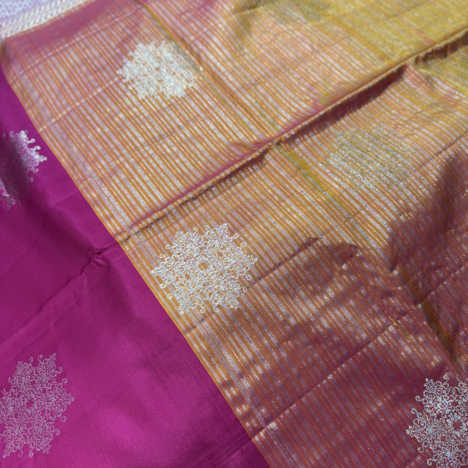 Crush Orange Soft Silk Saree