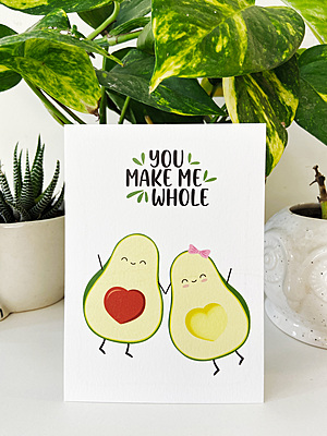 You Make Me Whole Greeting Card I Perfect for Your Other Half