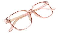 Unisex Oversized Square Spectacle Frame. See Through Brown Color Frame.