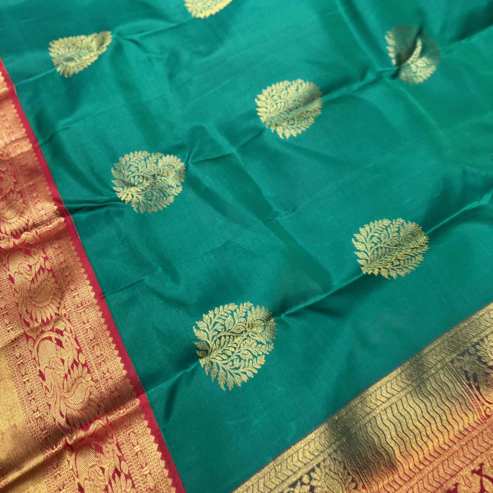 Jade Green Kanchipuram Silk Saree