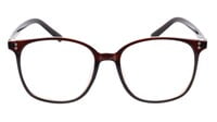 Unisex Oversized Square Spectacle Frame. Brown Color Frame.