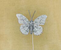 Glitter Butterfly - White/Pink/Emerald/Gold/Silver