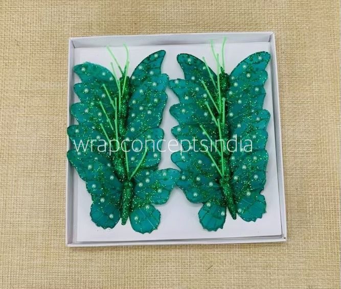 Glitter Butterfly - White/Pink/Emerald/Gold/Silver