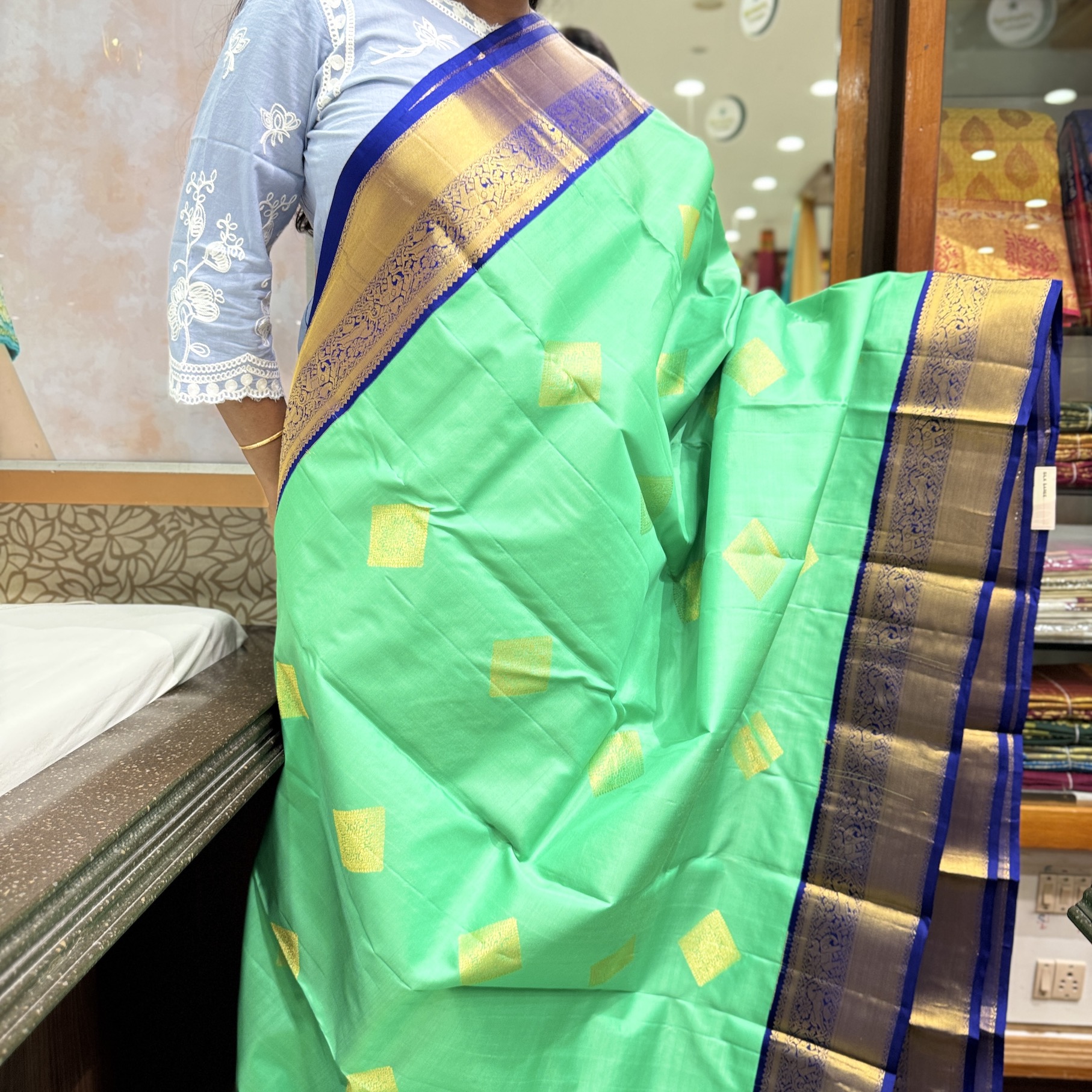 Rexona Green Kanchipuram Silk Saree
