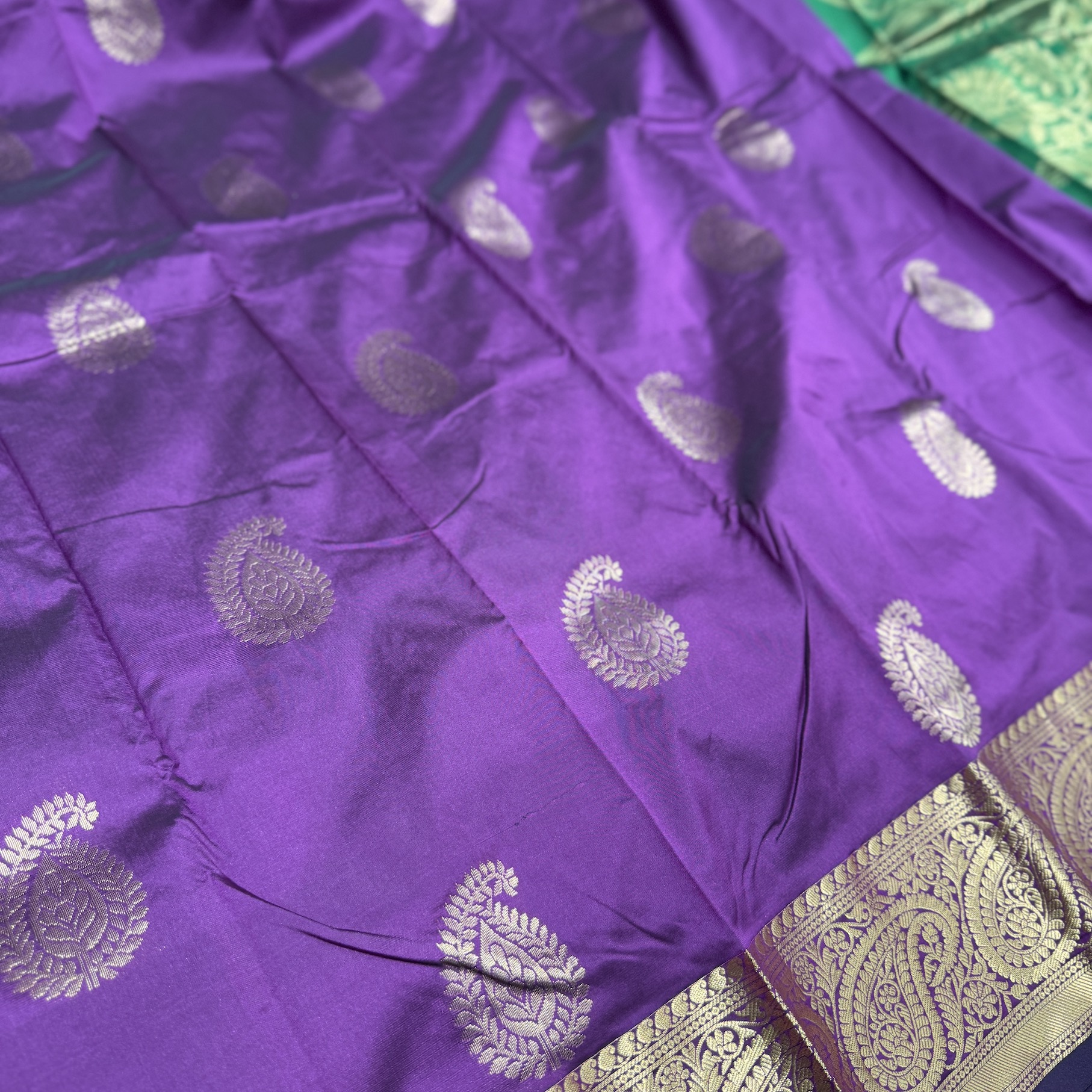 Grape Violet Kanchipuram Silk Saree