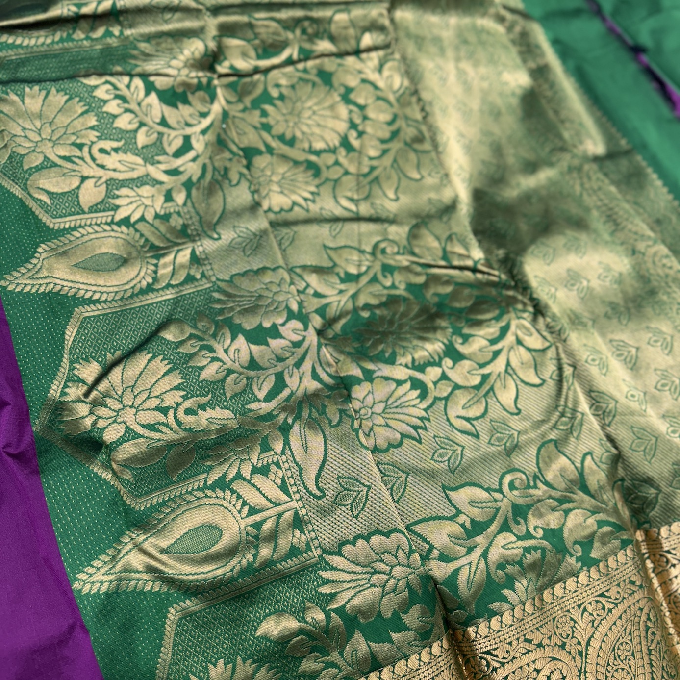 Grape Violet Kanchipuram Silk Saree