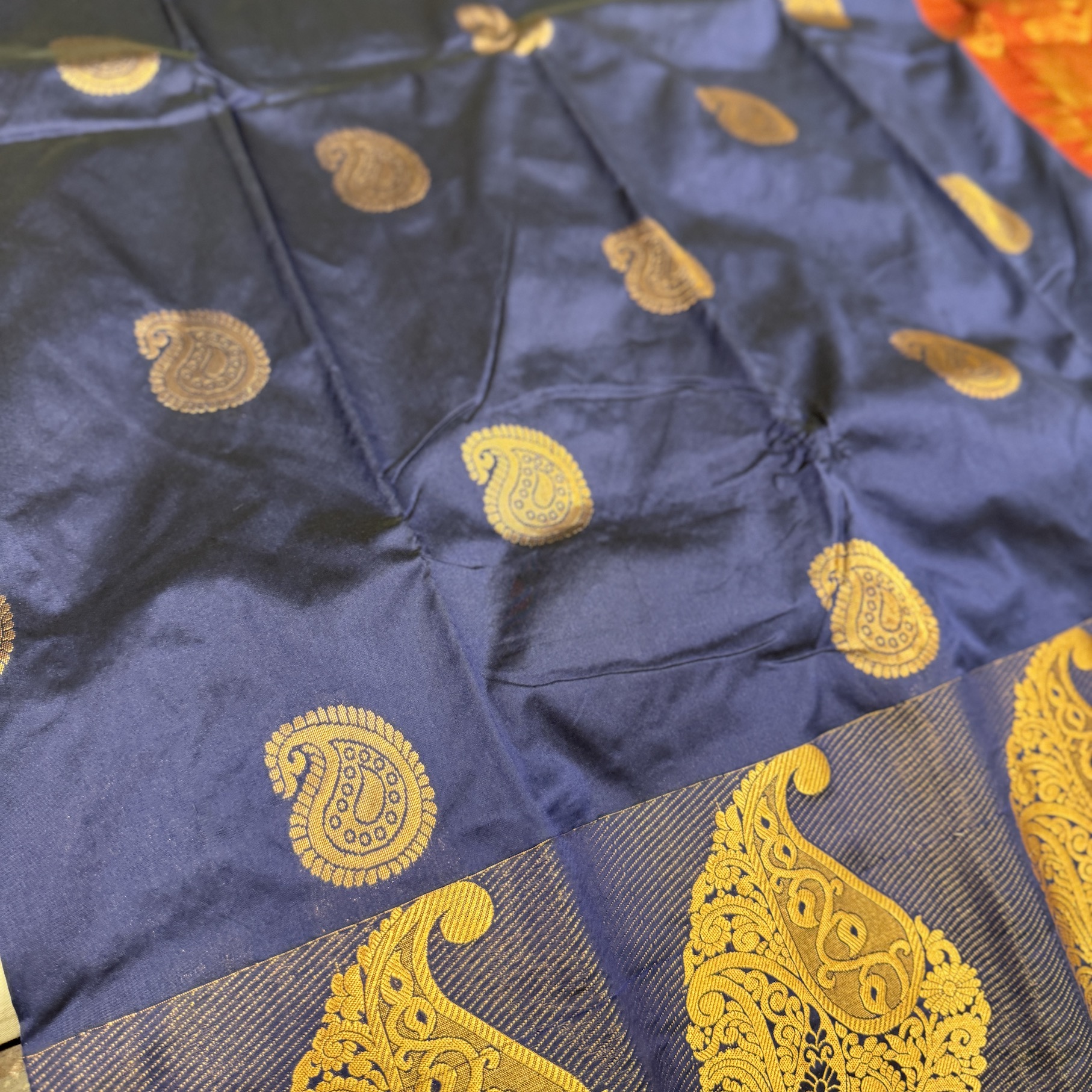 Platinum Blue Kanchipuram Silk Saree