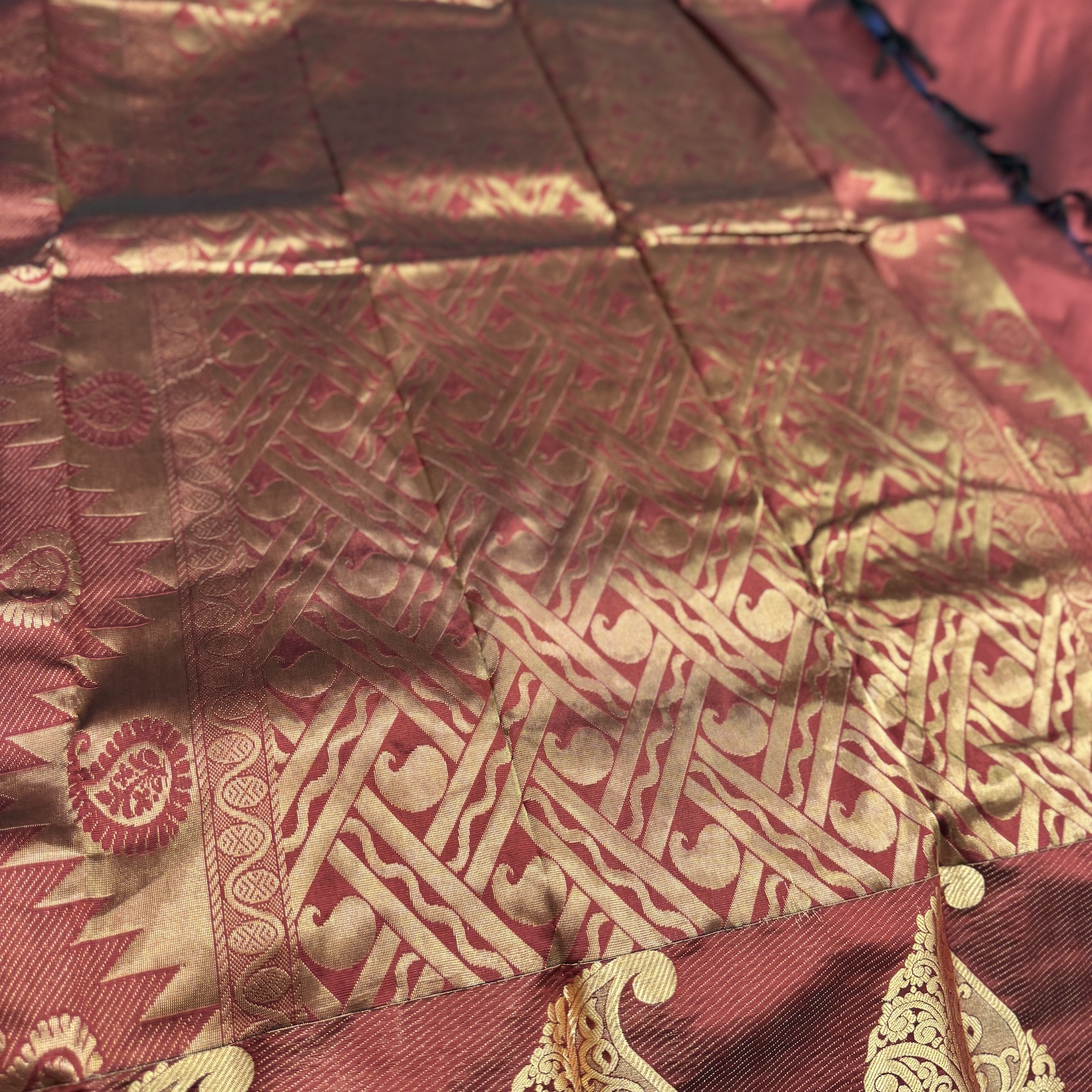 Platinum Blue Kanchipuram Silk Saree