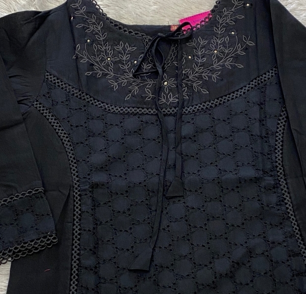 Rani - The Black Short Kurti KUR4