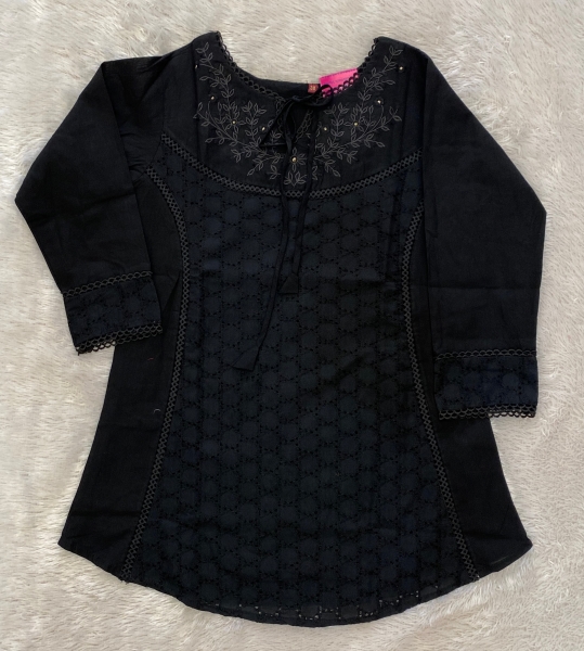 Rani - The Black Short Kurti KUR4