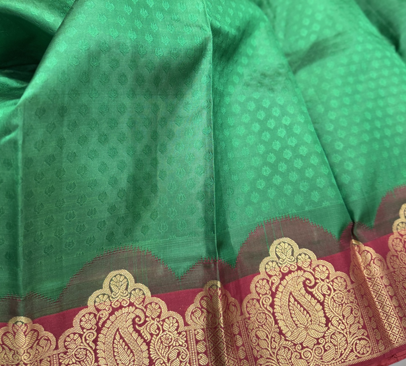Emerald Green Silk Saree