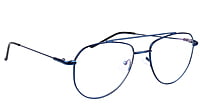 Unisex Aviator Spectacle Frame. Blue Frame. Size-Medium