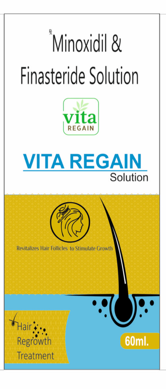 Vita Regain 5% Minoxidil & 0.1% Finasteride Topical Solution | Clinically Proven Hair Regrowth Treatment | 60ml