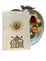 Silver plated plastic decorative plates with applefruit design(Pack of 5pcs)