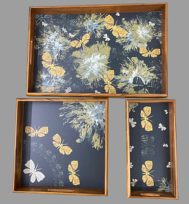 SET OF 3 WING TRAYS
