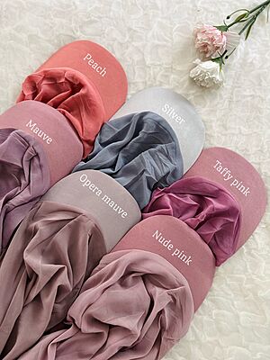 IMPORTED INSTANT 3 IN 1 HEAVY CHIFFON HIJAB WITH SPOTY CAP
