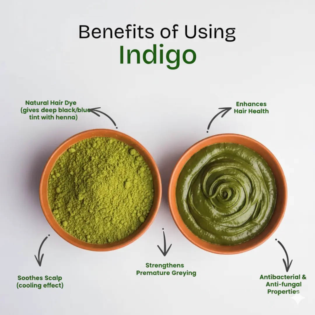 Indigo Leaf Powder (100g) – Natural Hair Color & Conditioner for Vibrant, Healthy Hair