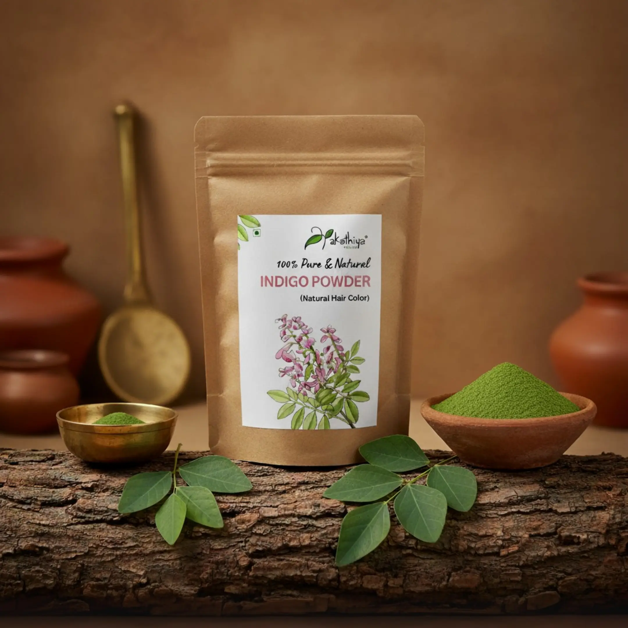 Indigo Leaf Powder (100g) – Natural Hair Color & Conditioner for Vibrant, Healthy Hair